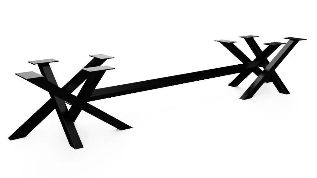 Extra lang onderstel voor stevigheid van het tafelbad