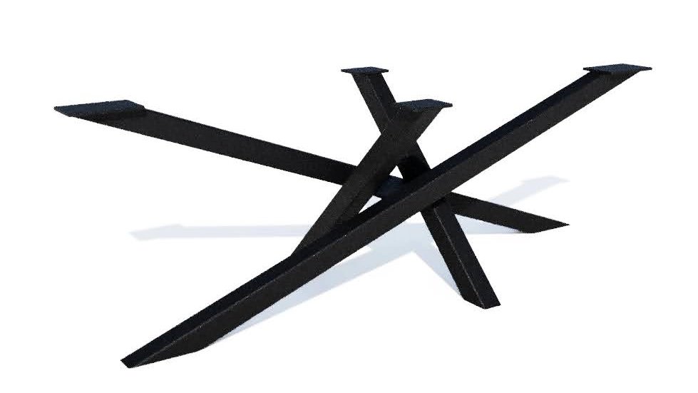 Onderstel zwart met poedercoating voor vergadertafel